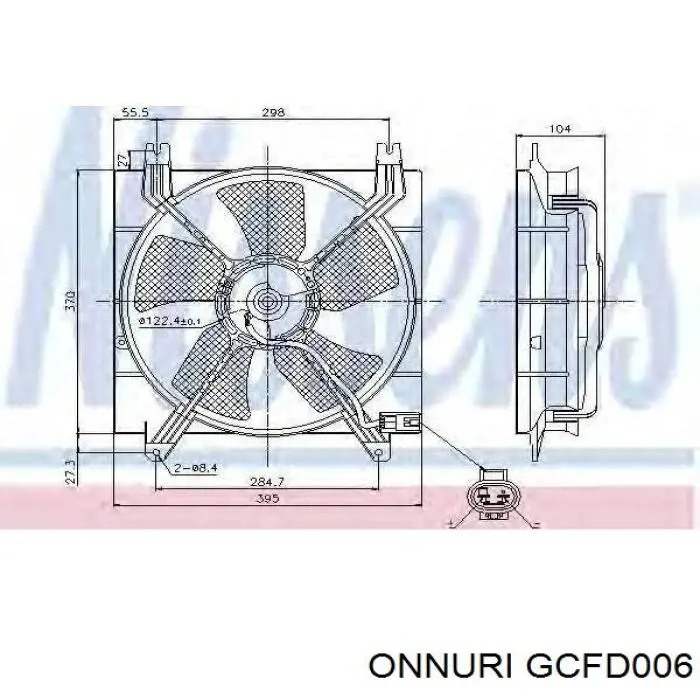 Купить 96553241 Korea (oem) Диффузор радиатора кондиционера, в сборе с крыльчаткой и мотором