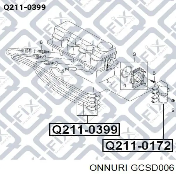 Juego de cables de encendido GCSD006 Onnuri