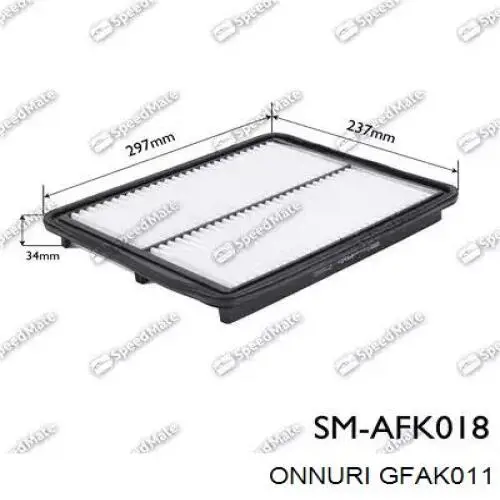GFAK011 Onnuri Воздушный фильтр двигателя
