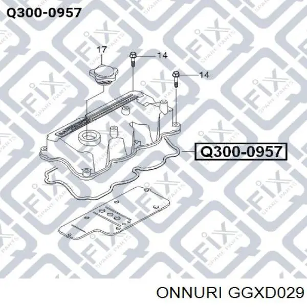 Прокладка клапанной крышки GGXD029 Onnuri