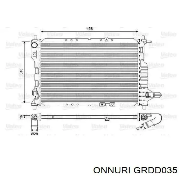 Радиатор GRDD035 Onnuri