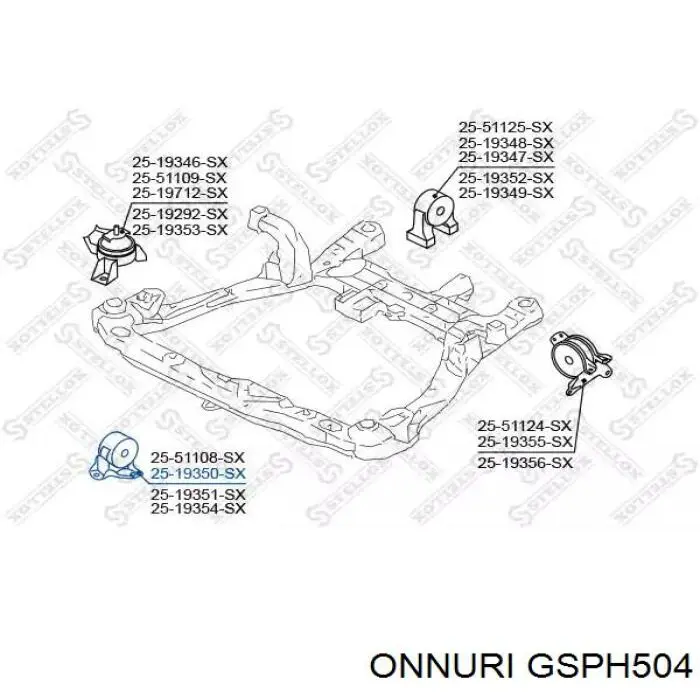 Передняя опора двигателя GSPH504 Onnuri