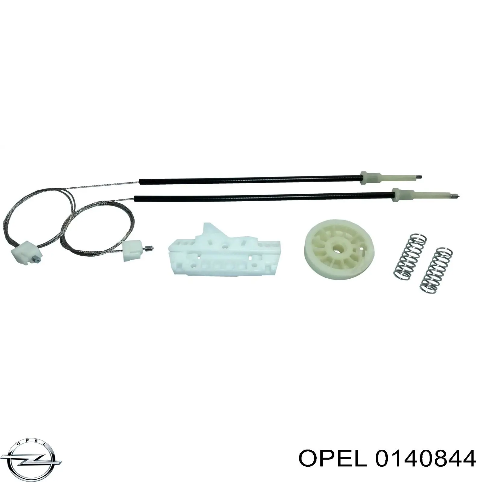 0140844 Opel mecanismo de acionamento de vidro da porta dianteira direita