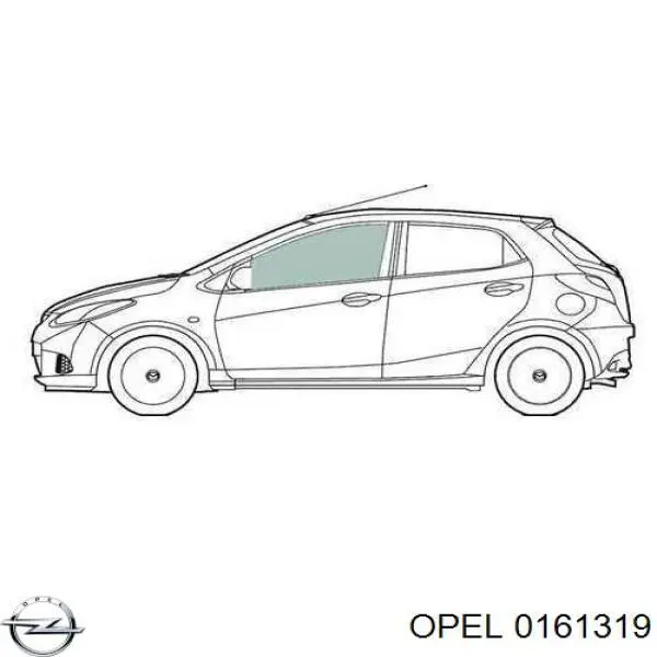 0161319 Opel стекло двери передней левой