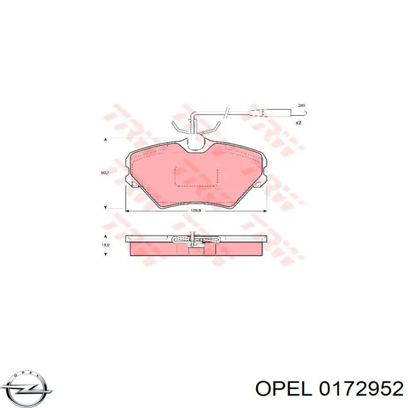 0172952 Opel moldura da porta dianteira esquerda