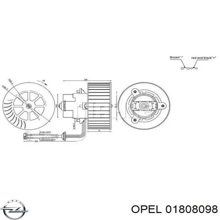 Мотор вентилятора печки (отопителя салона) Opel 01808098 цена, от 79.25 USD