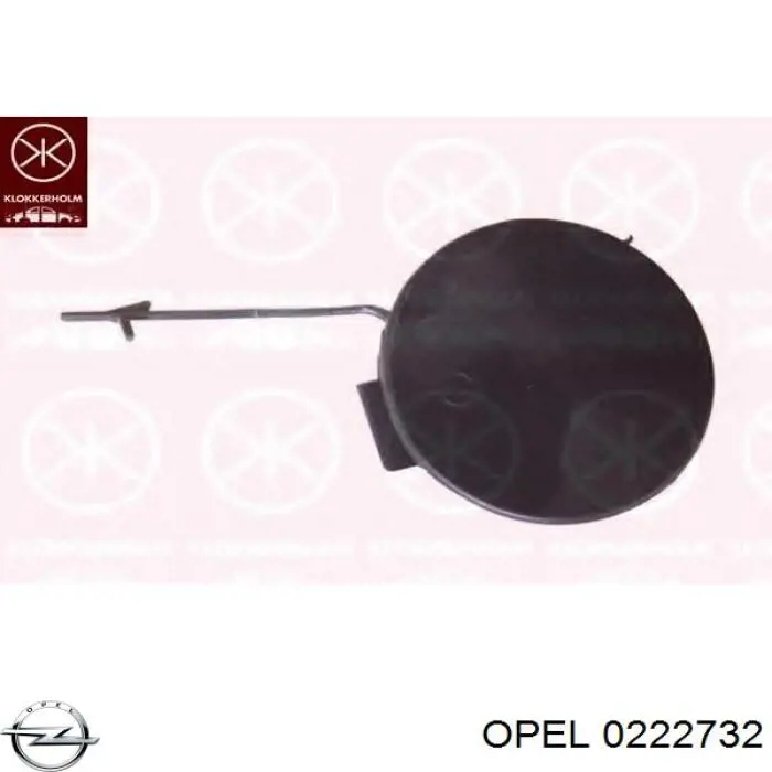 0222732 Opel tampão dianteira do pára-choque do gancho de reboque