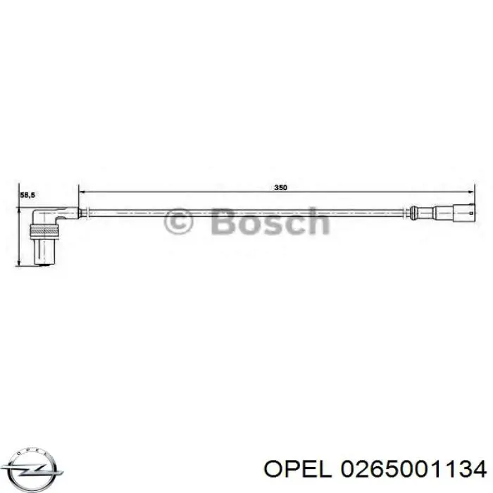  Датчик АБС (ABS) задний левый Opel Omega 