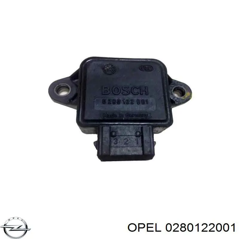 Датчик положения дроссельной заслонки (потенциометр) Opel 0280122001