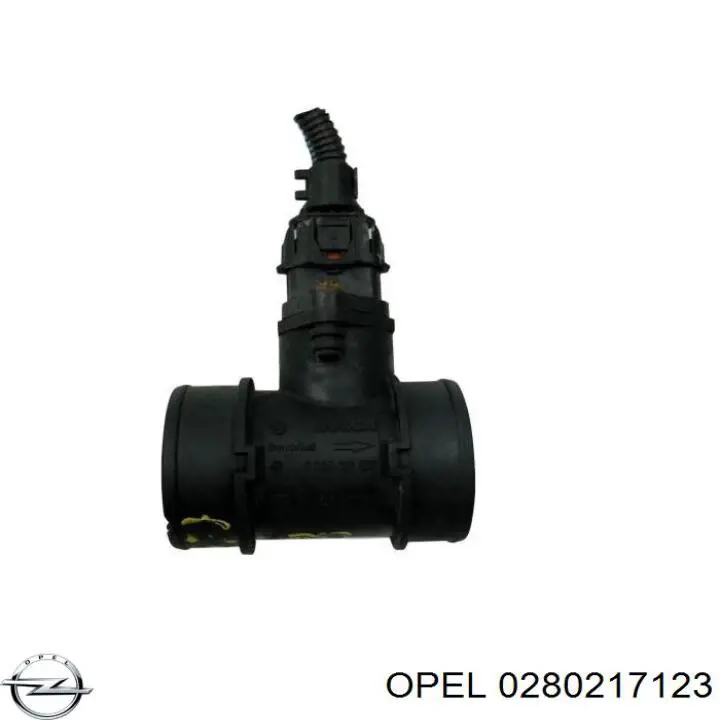 0280217123 Opel sensor de fluxo (consumo de ar, medidor de consumo M.A.F. - (Mass Airflow))