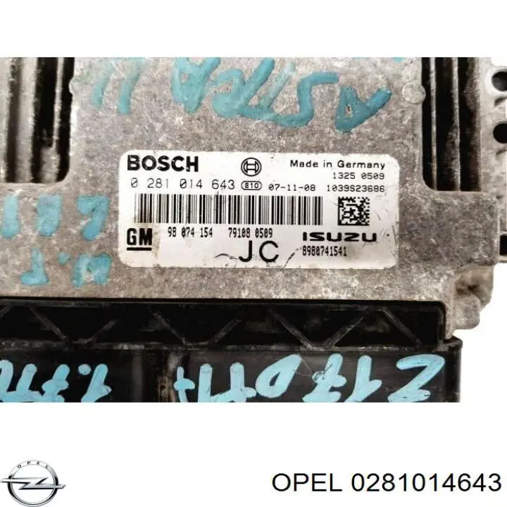 ЭБУ двигателем Opel 0281014643 цена, от 90.76 USD