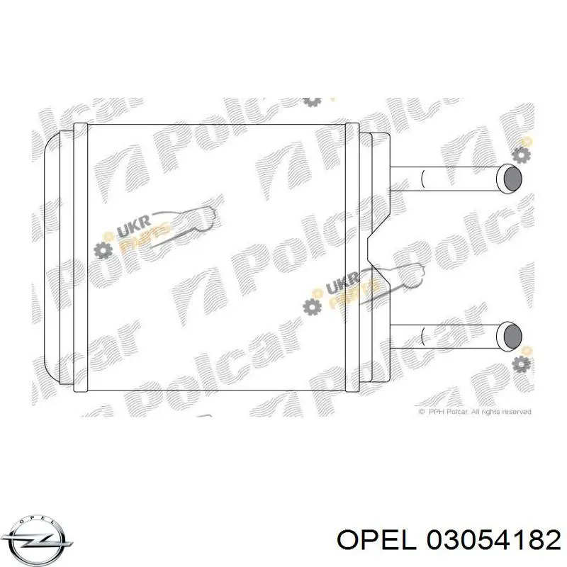 03054182 Opel Радиатор отопителя салона
