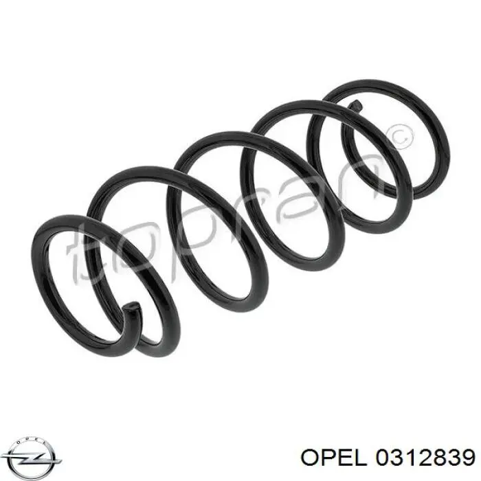 Передняя пружина 0312839 Opel