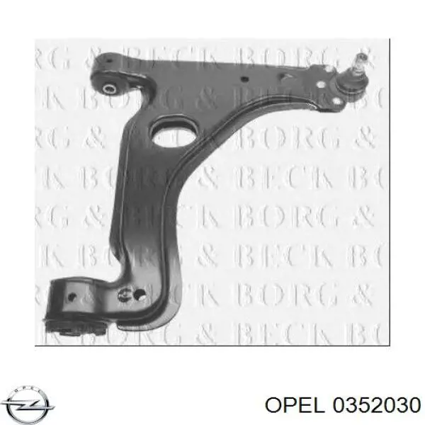 Правый рычаг передней нижней подвески Opel 0352030 цена, от 37.23 USD