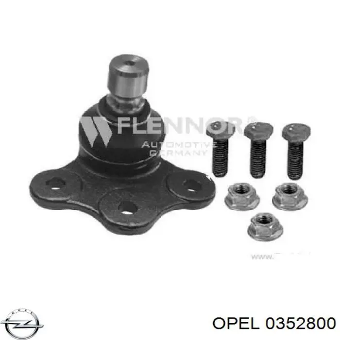 Шаровая опора, нижняя Opel 0352800 цена, от 10.14 USD