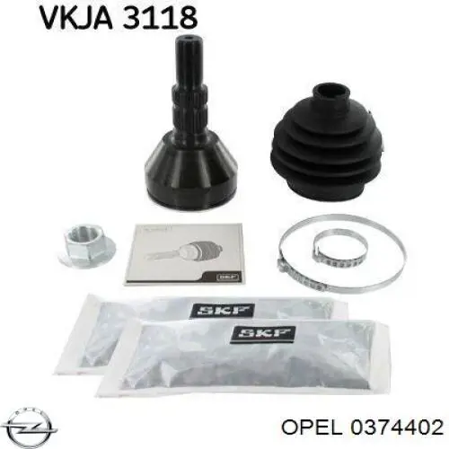 Купить 0374402 Opel ШРУС внутренний