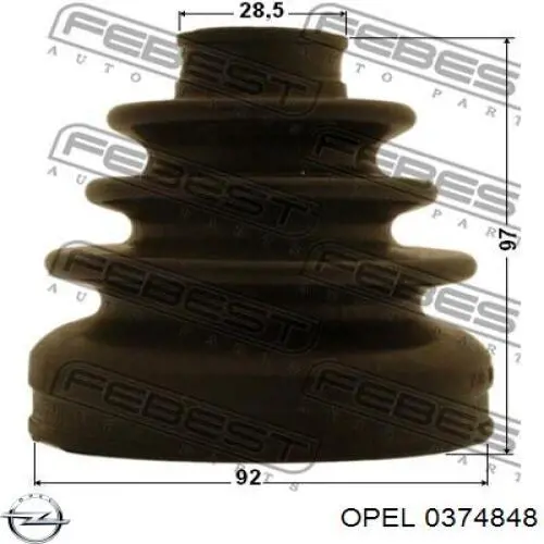 Шарнир угловых скоростей передний левый Opel 0374848 цена, от 54.90 USD
