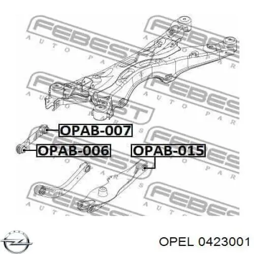 Рычаг задней подвески поперечный Opel 0423001 цена, от 1.16 USD