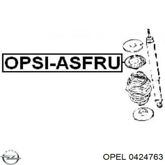0424763 Opel проставка (резиновое кольцо пружины задней верхняя)