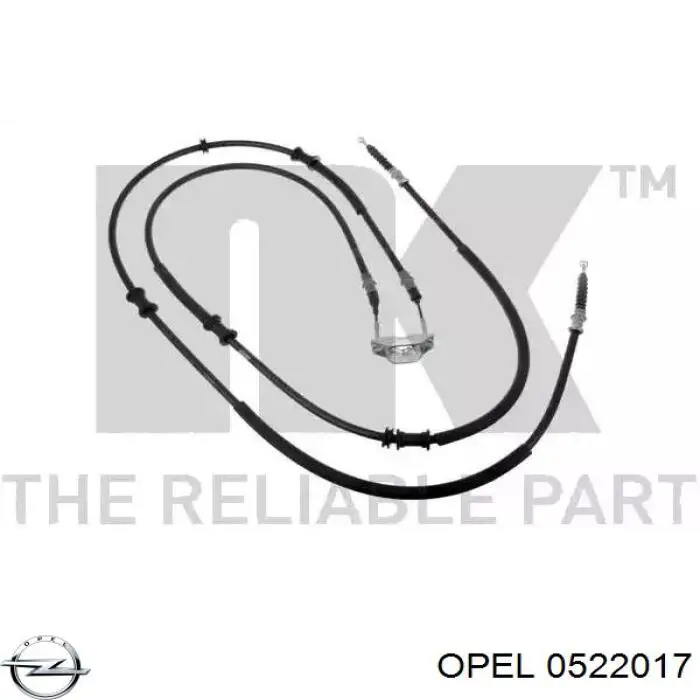 Задний трос ручника 0522017 Opel