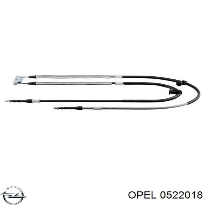 0522018 Opel трос ручного тормоза задний правый/левый