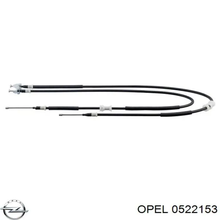 Трос ручного тормоза промежуточный Opel 0522153