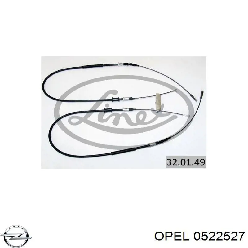 Задний трос ручника Opel 0522527 цена, от 19.59 USD
