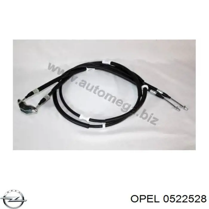0522528 Opel трос ручного тормоза задний правый/левый