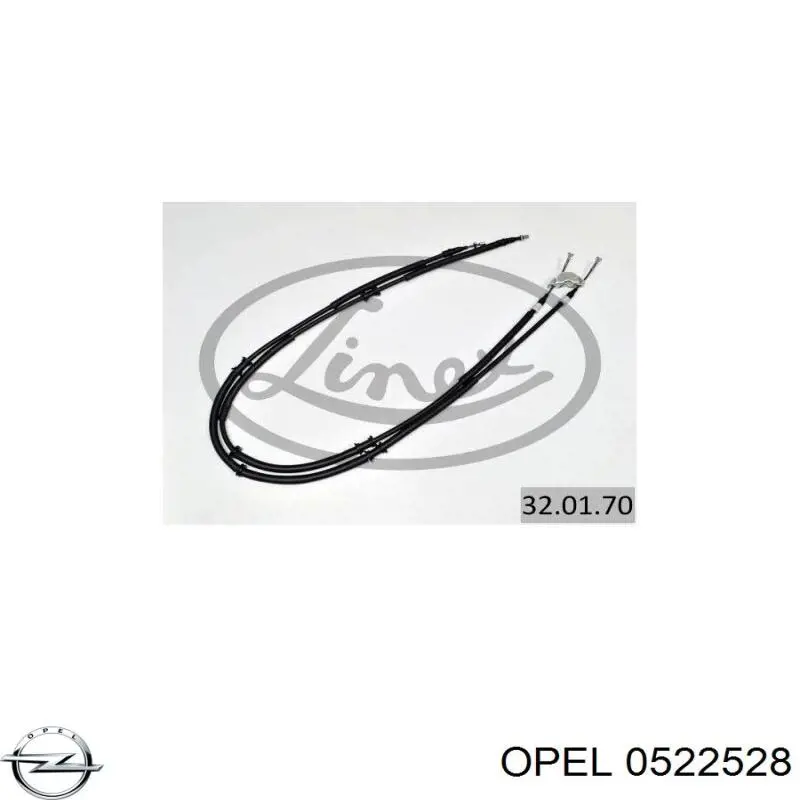 Задний трос ручника Opel 0522528 цена, от 23.53 USD