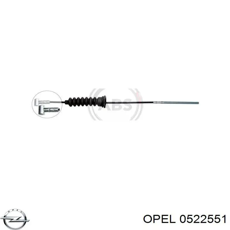 Трос ручного тормоза передний Opel 0522551 цена, от 5.10 USD