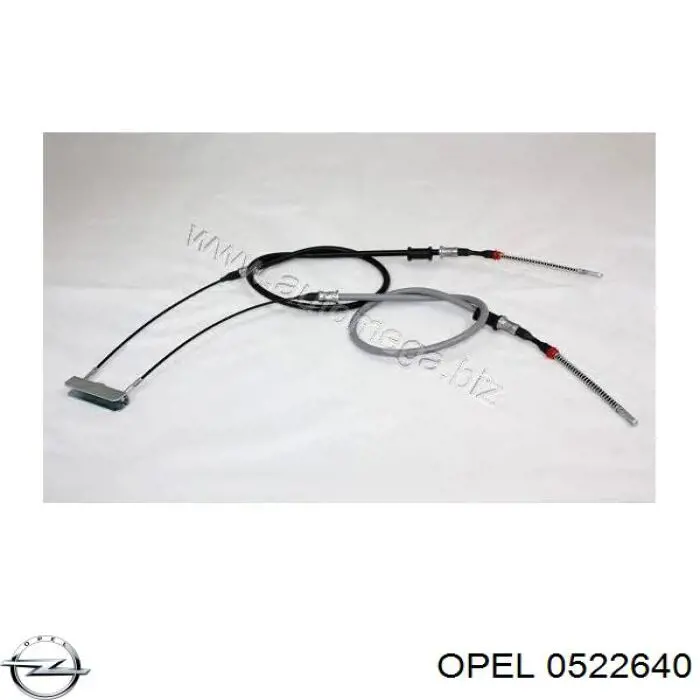 0522640 Opel трос ручного тормоза задний правый/левый