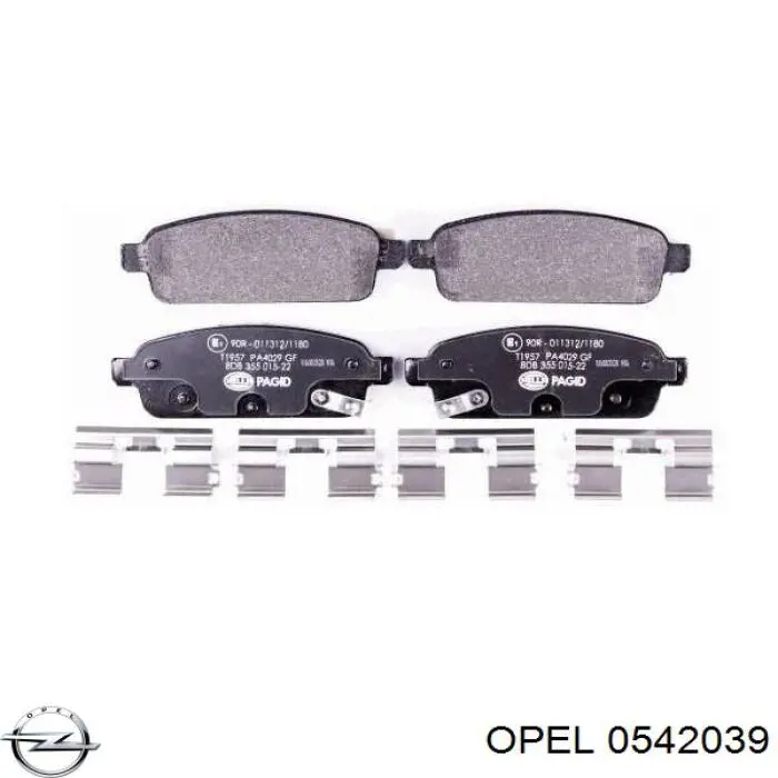 Купить 0542039 Opel Колодки тормозные задние, дисковые