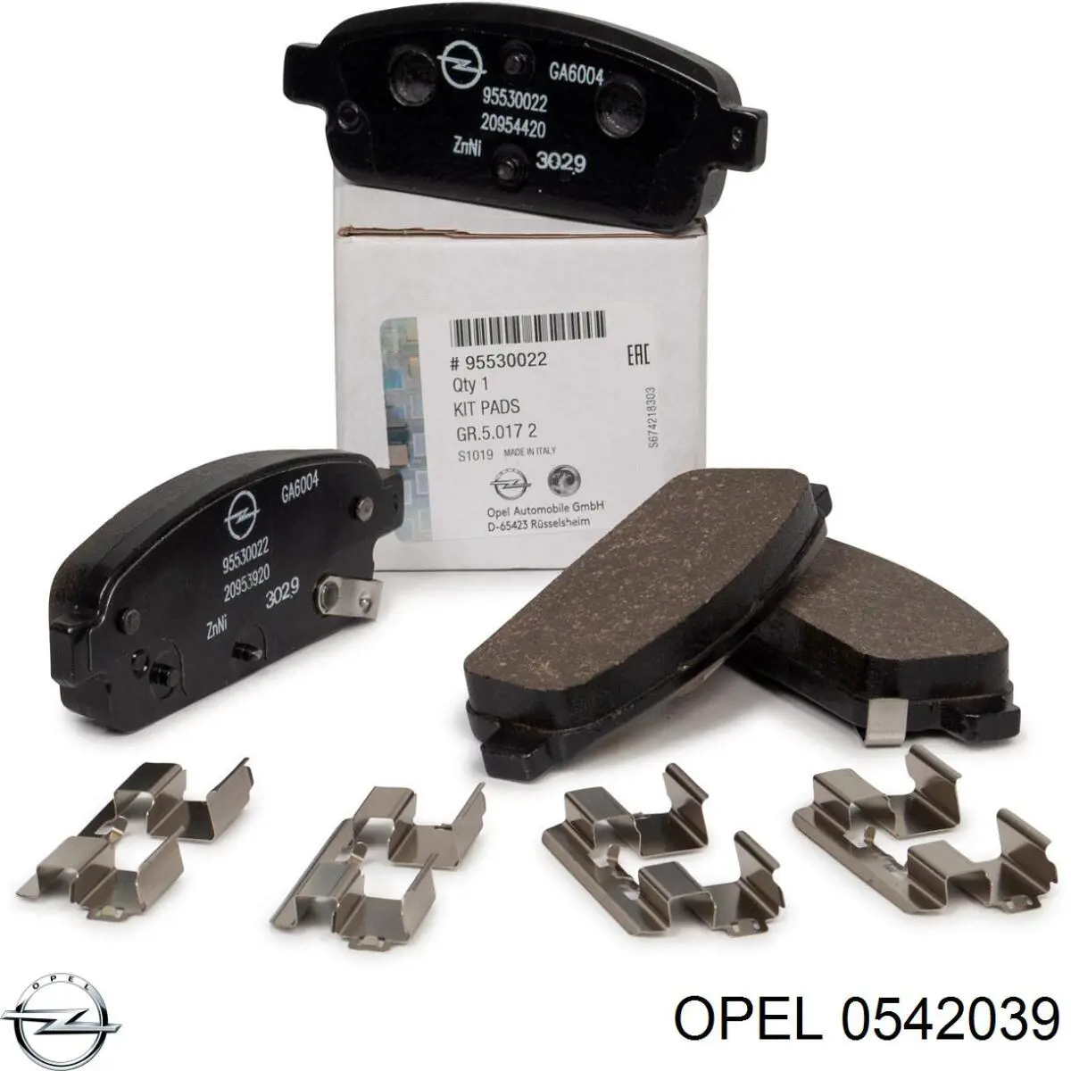 0542039 Opel задние тормозные колодки