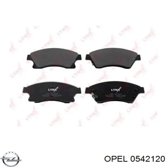 0542120 Opel колодки тормозные передние дисковые