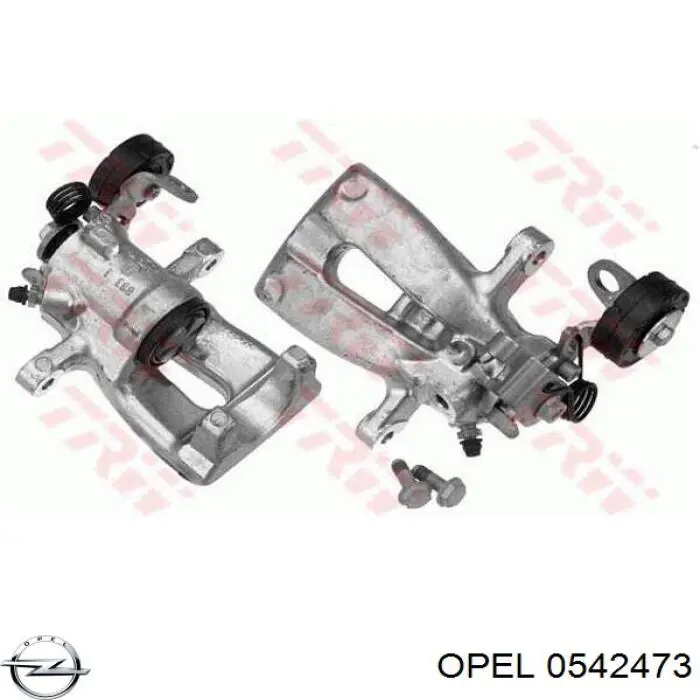 0542473 Opel суппорт тормозной задний левый