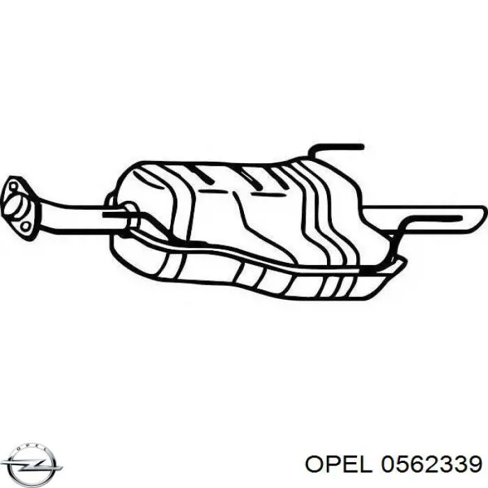 Шланг тормозной передний 0562339 Opel