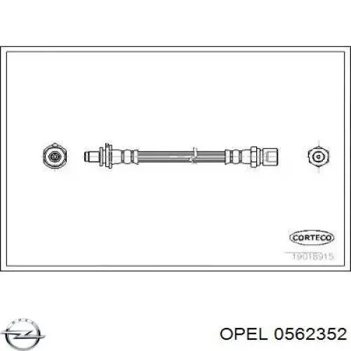 Задний тормозной шланг 0562352 Opel