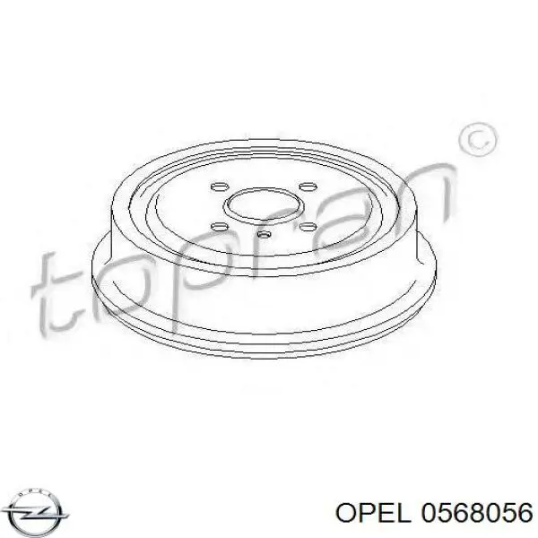 Тормозной барабан 0568056 Opel