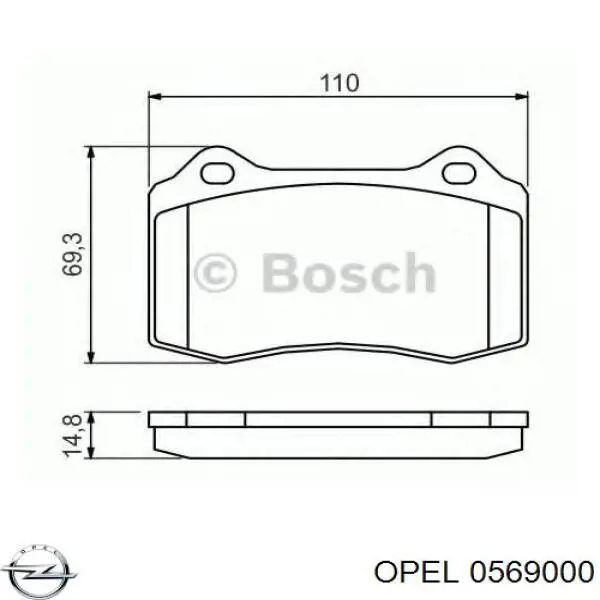 Купить 0569000 Opel Ротор тормозной