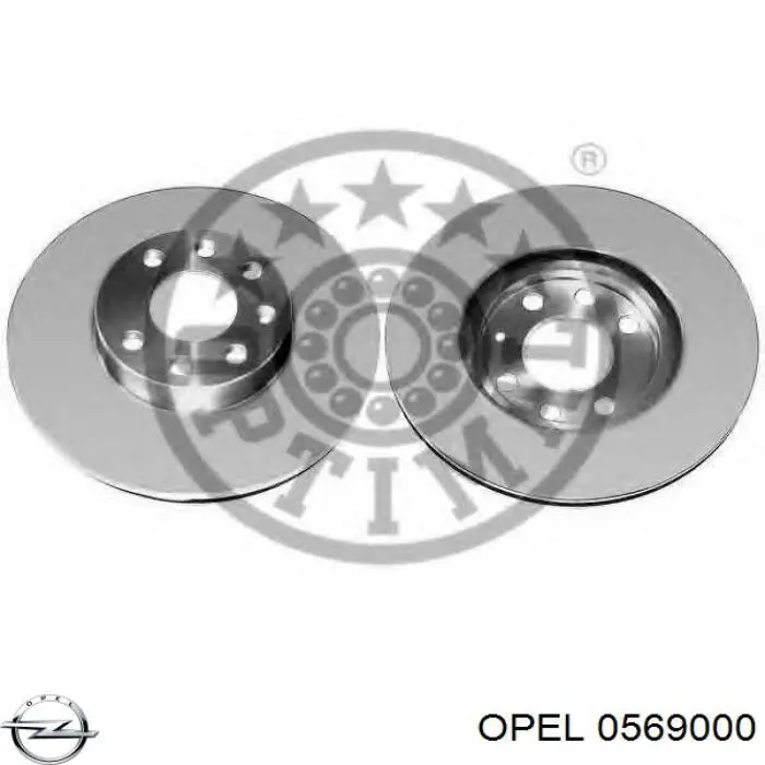 0569000 Opel Диск тормозной передний