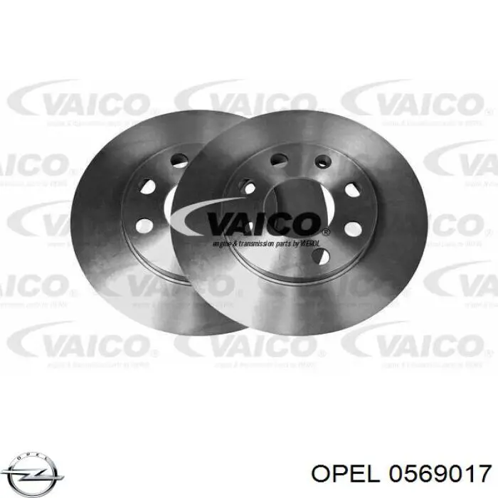 0569017 Opel диск тормозной передний