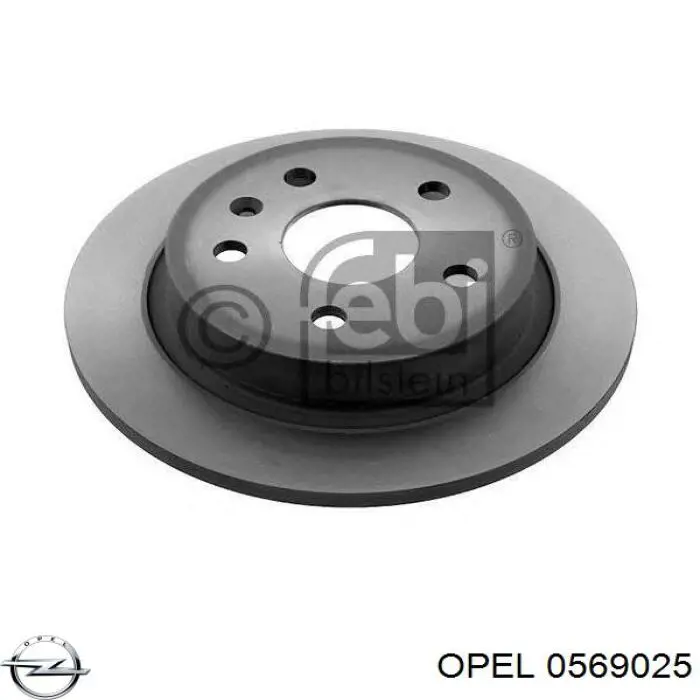 Тормозные диски 0569025 Opel