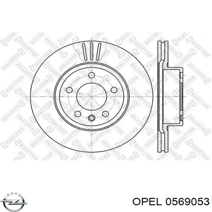 Тормоз дисковый передний Opel 0569053 цена, от 46.94 USD