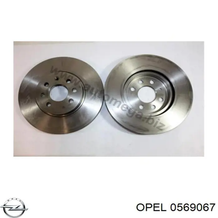 0569067 Opel диск тормозной передний