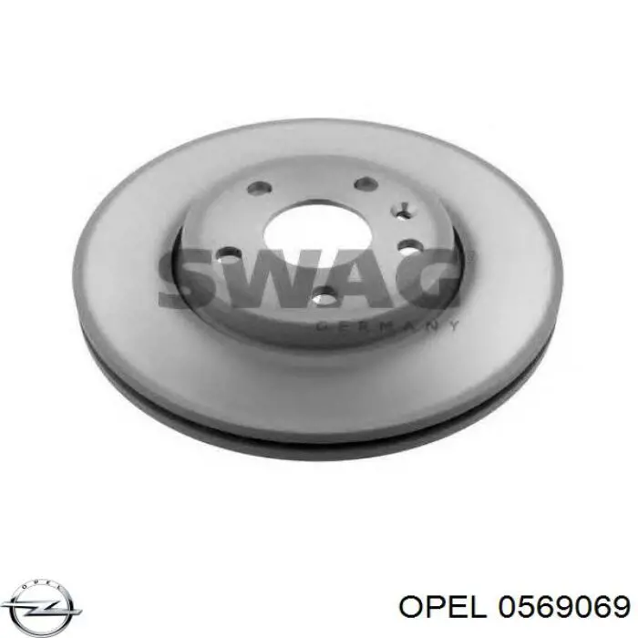 Тормоз дисковый передний Opel 0569069 цена, от 52.14 USD