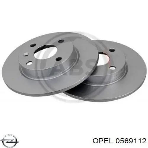 0569112 Opel диск тормозной задний