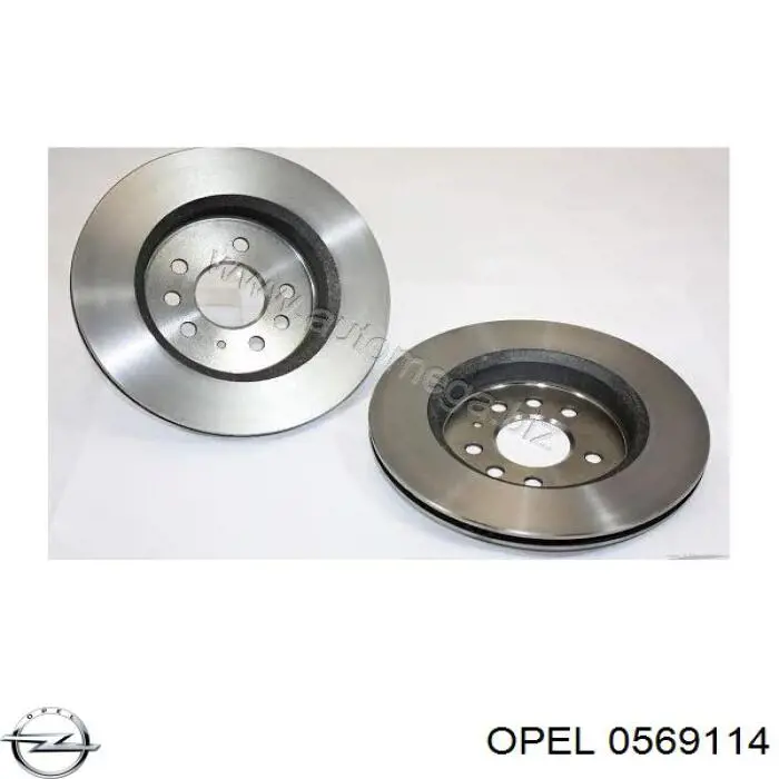 0569114 Opel диск тормозной задний