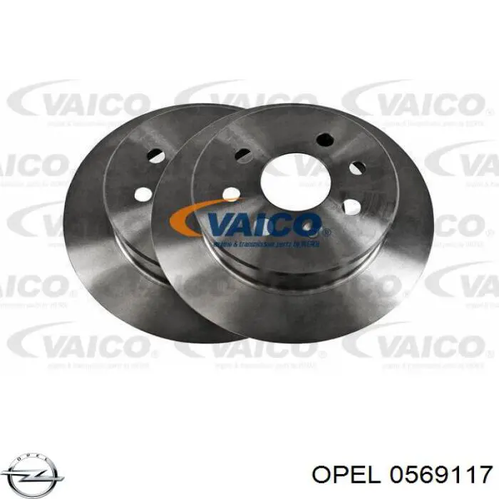 Задний тормозной диск Opel 0569117 цена, от 30.77 USD