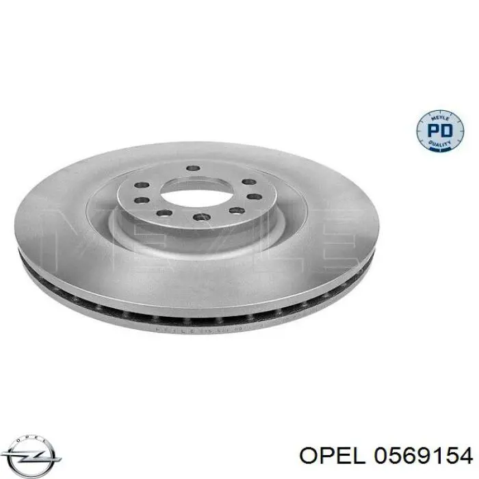 0569154 Opel диск тормозной передний