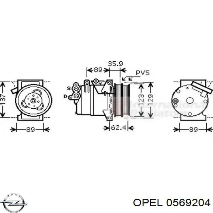 Купить 0569204 Opel Диск тормозной задний